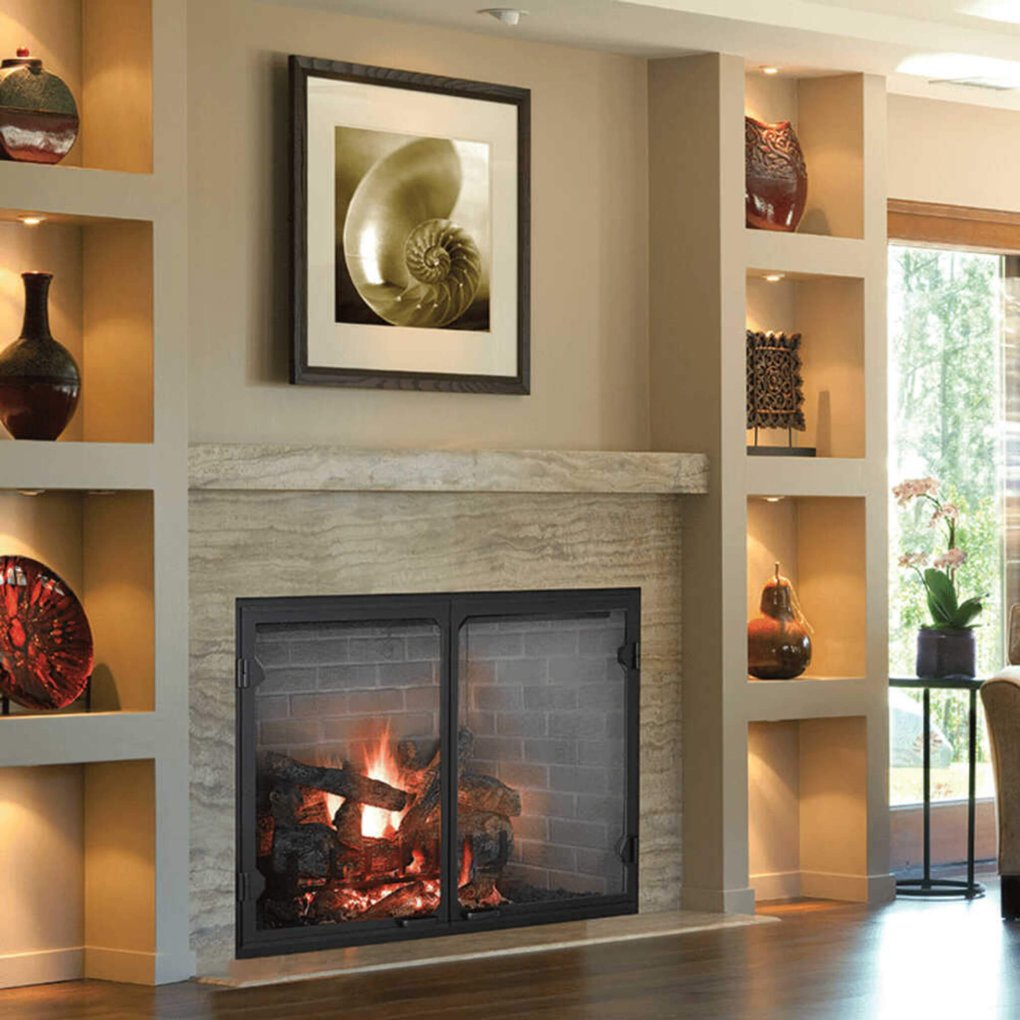 Majestic Biltmore 36" Herringbone Pattern Open Wood-Burning Fireplace [SB60HB] (SAK62147)