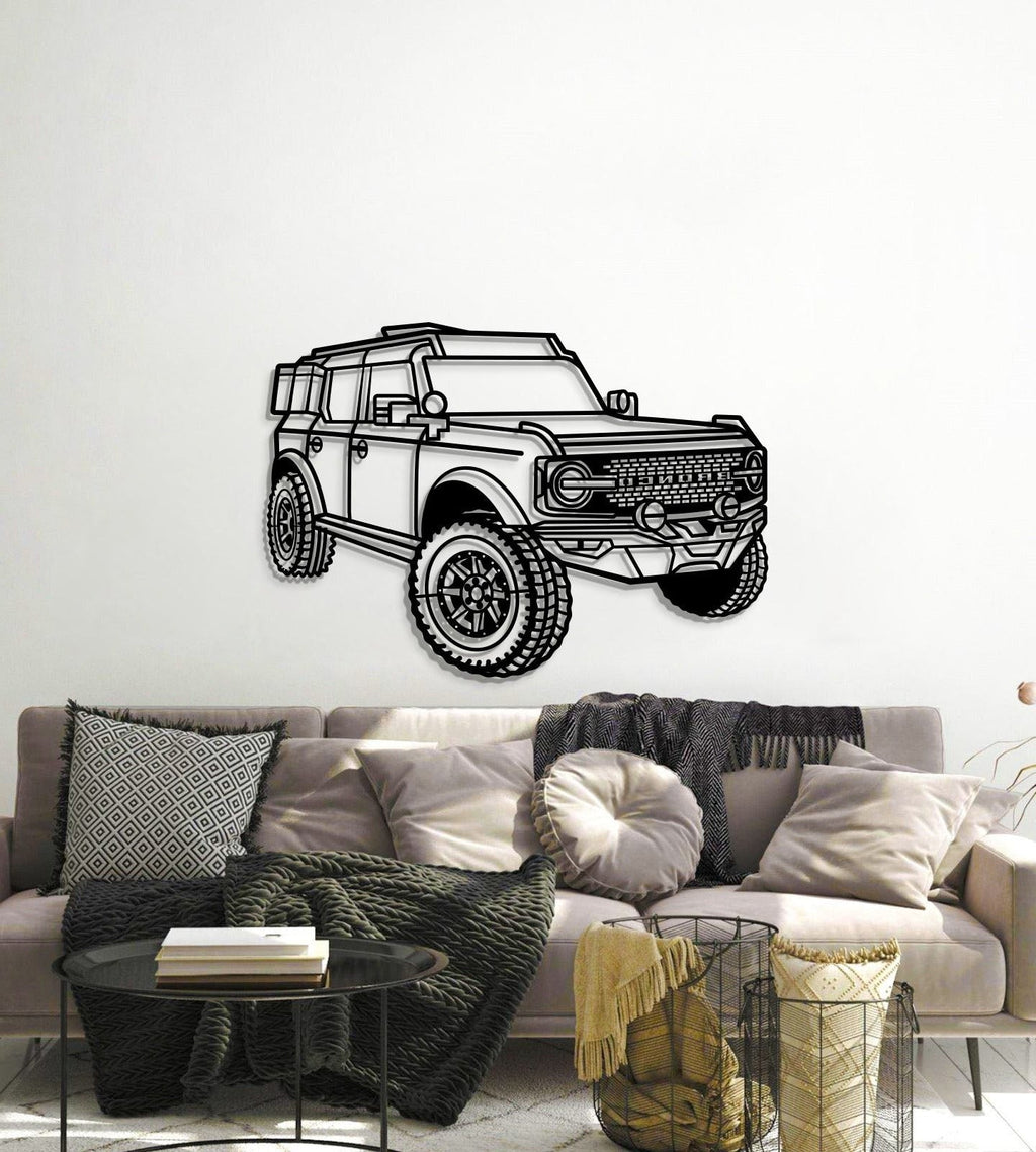 2021 Bronco Perspective Metal Car Wall Art  - MT1161