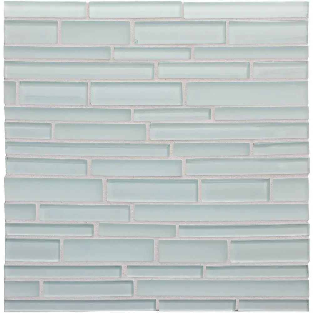 Marea Gloss/matte Interlocking Slides Glass Mosaics 12x12