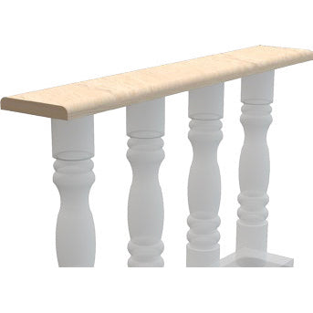 Marble Top Rail Hand-carved from Solid Marble Block MEGBR02