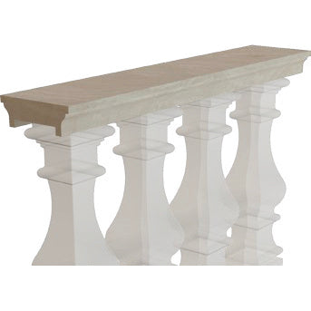 Marble Top Rail Hand-carved from Solid Marble Block MEGBR04