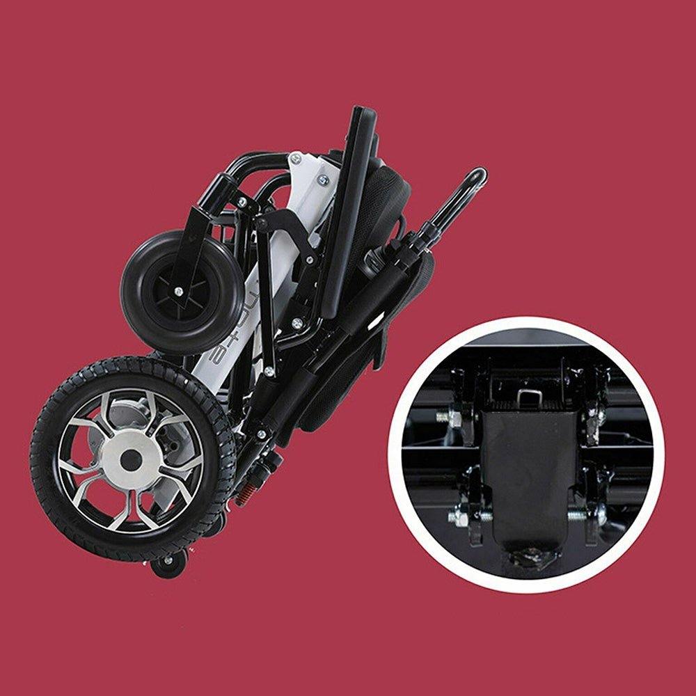 Mate Lightweight Foldable Electric Dual Motor Power Motorized Mobility Wheelchair, 250LBS (SAK79245)