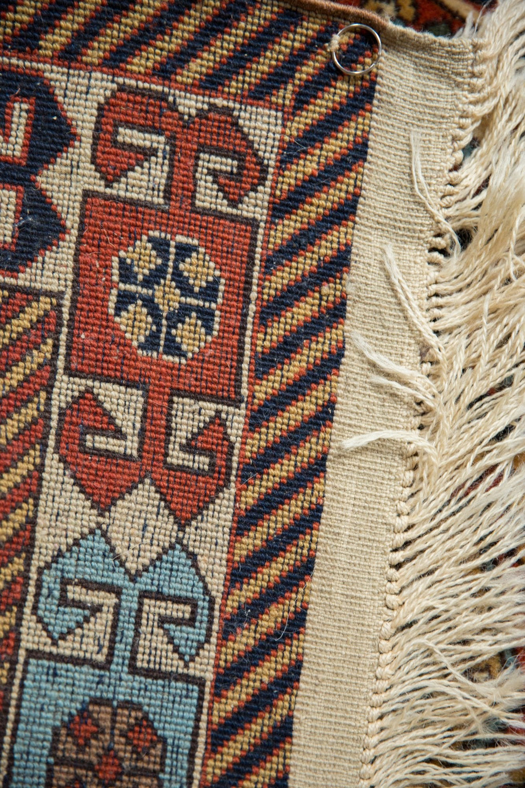 3.5x5.5 Vintage Romanian Akstafa Design Rug