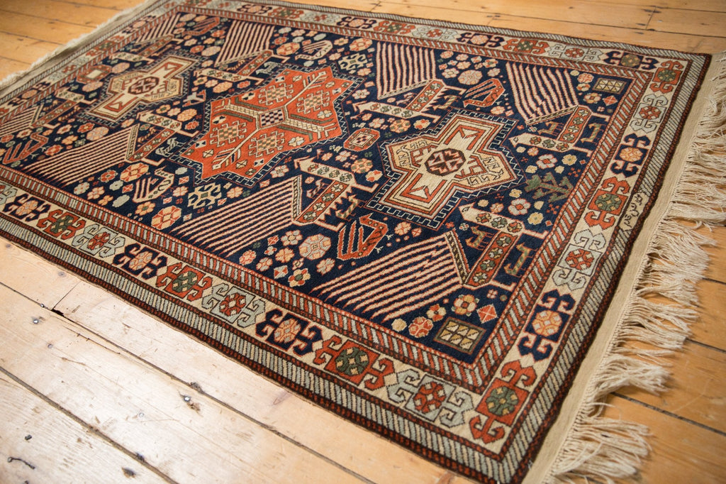 4x6.5 Vintage Romanian Akstafa Design Rug