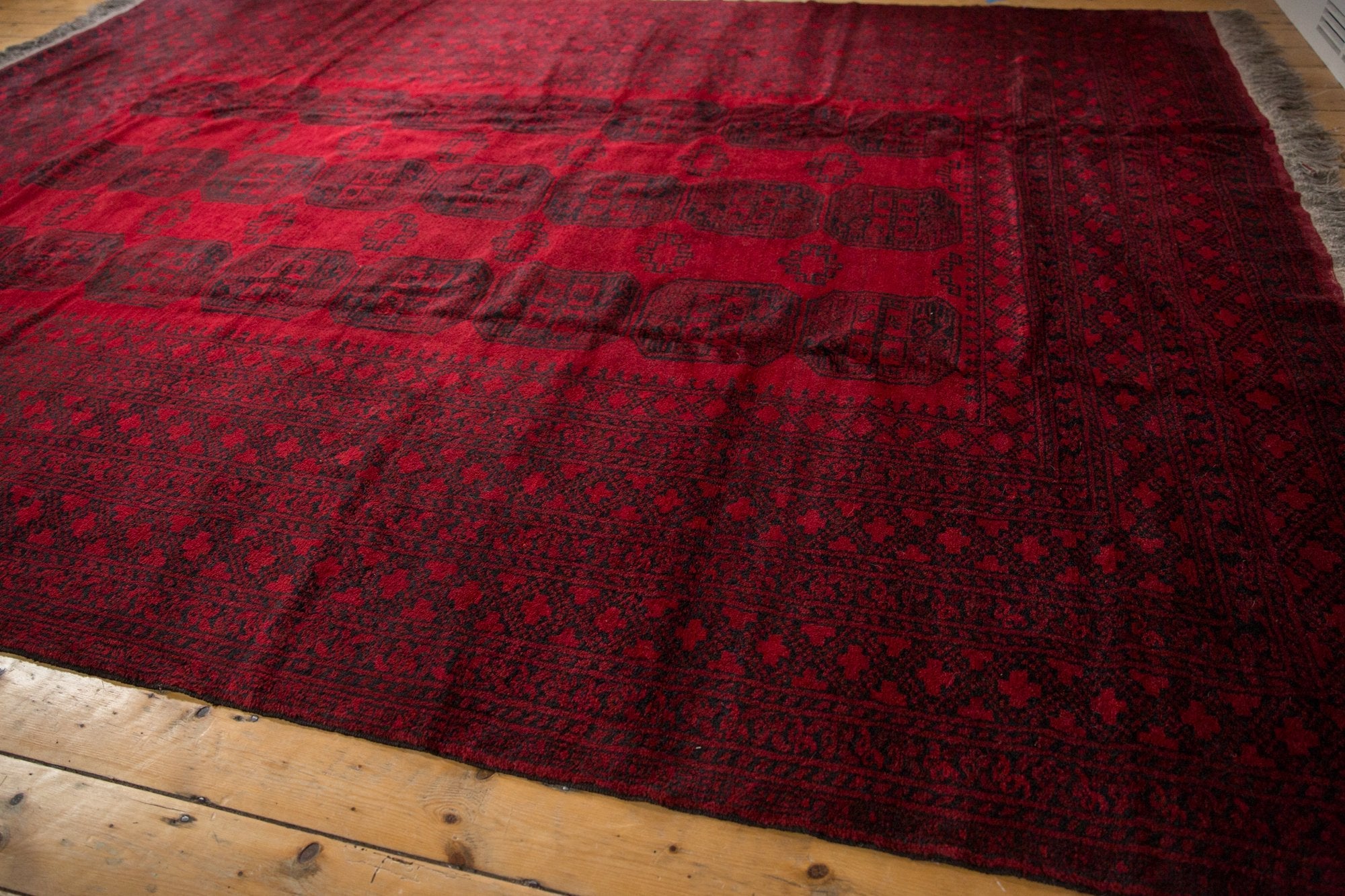 9x12.5 Vintage Afghani Ersari Design Carpet