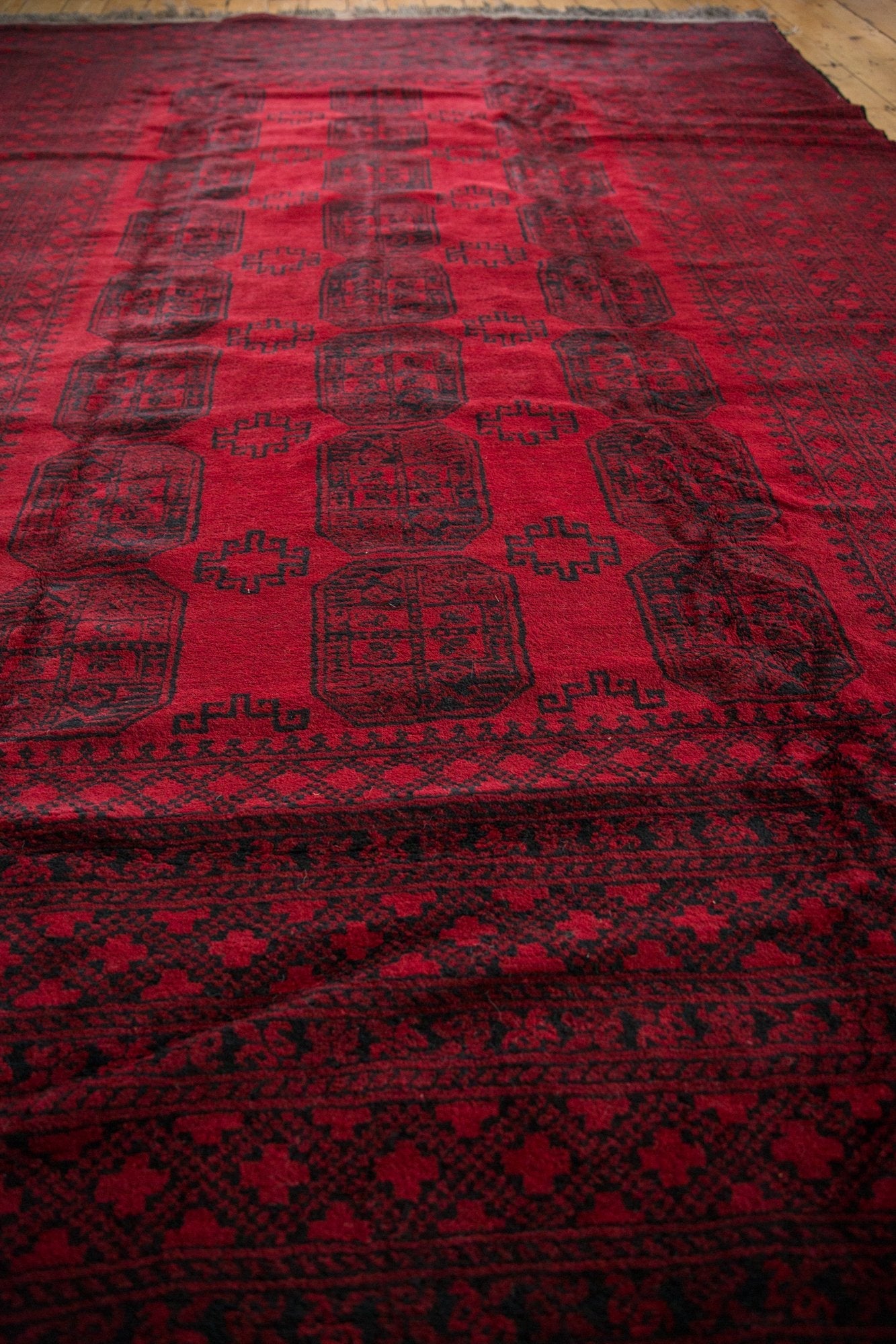 9x12.5 Vintage Afghani Ersari Design Carpet