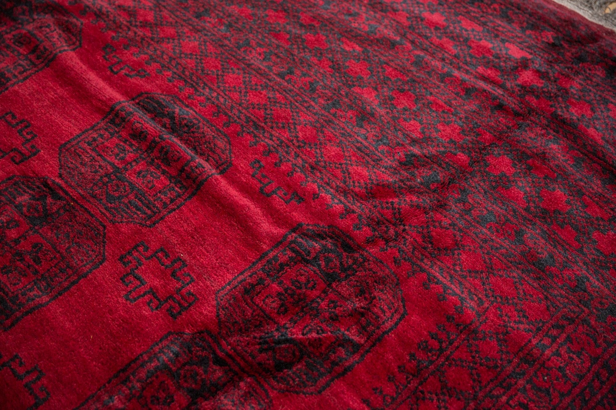 9x12.5 Vintage Afghani Ersari Design Carpet