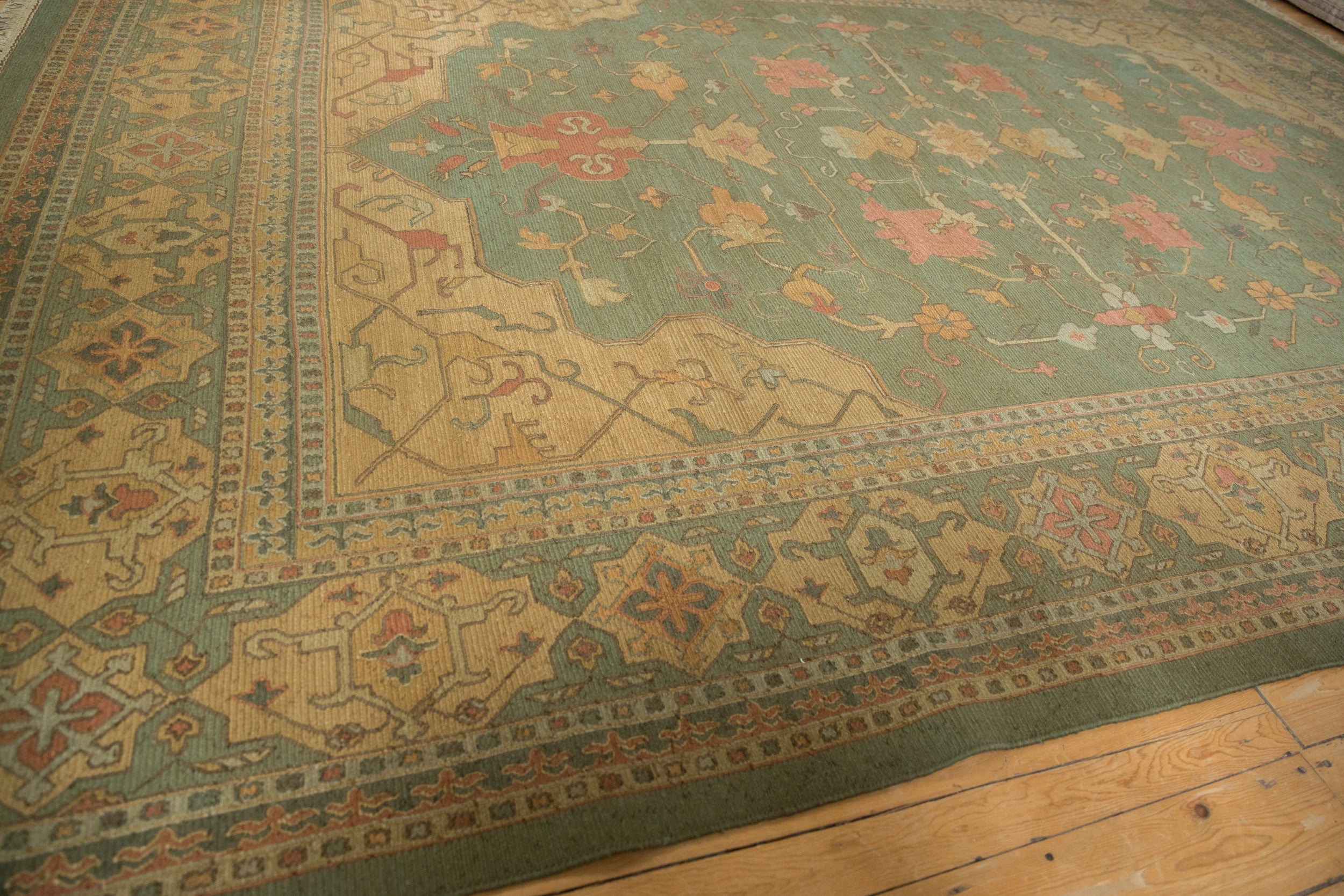 10x13.5 New Tea Washed Indian Soumac Design Carpet