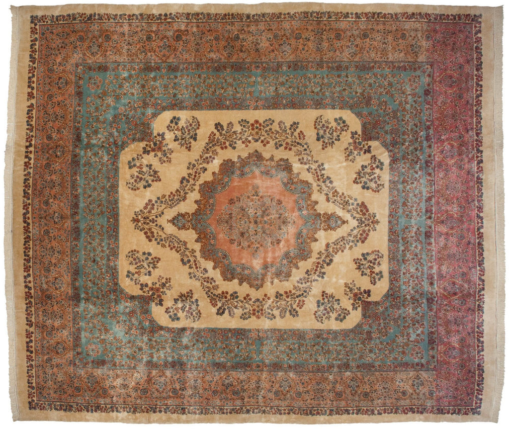 13.5x16 Vintage Fine Kerman Carpet