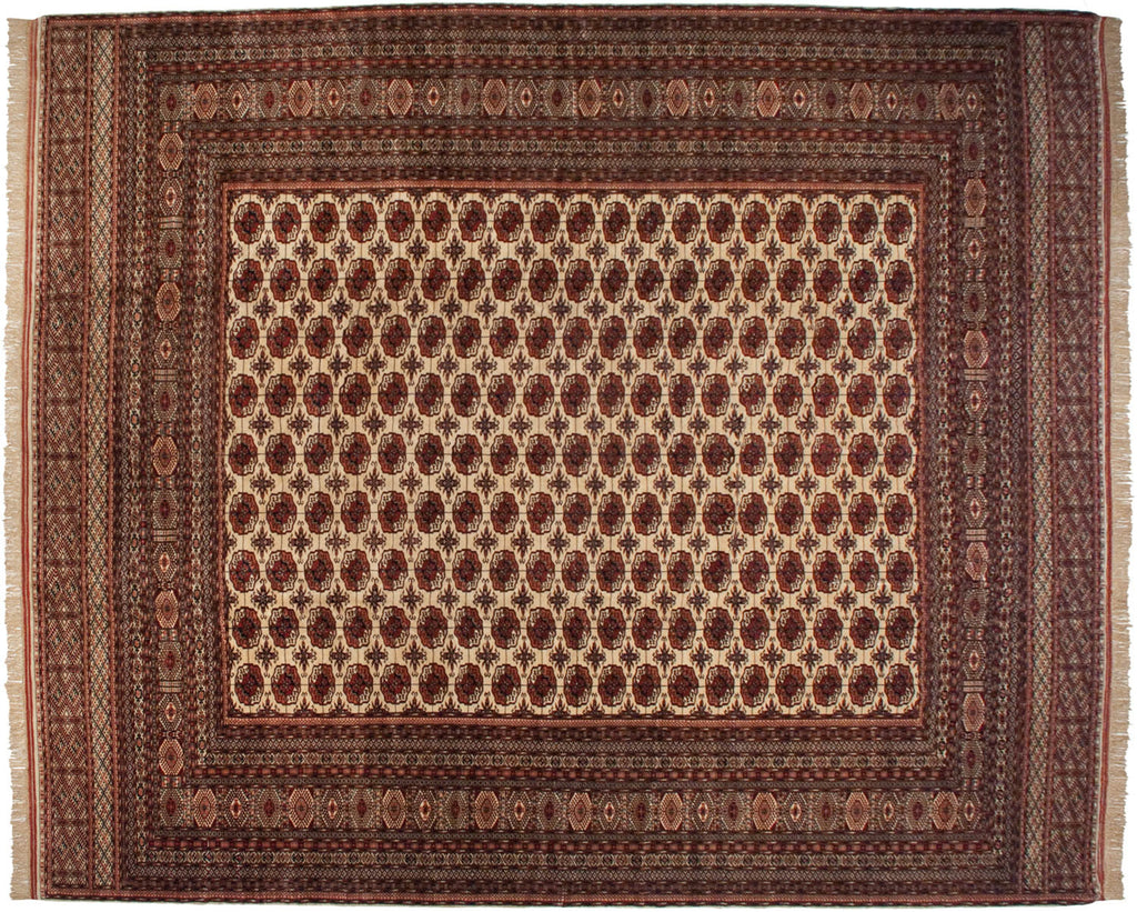 14.5x16.5 Vintage Fine Pakistani Bokhara Design Carpet