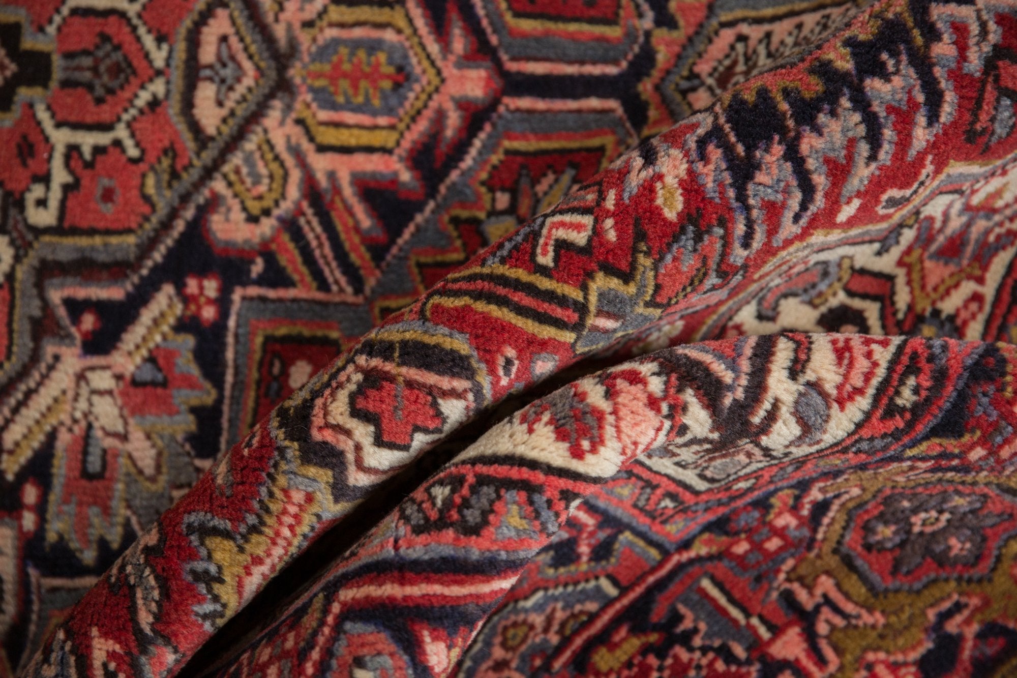 5x6 Vintage Heriz Square Rug