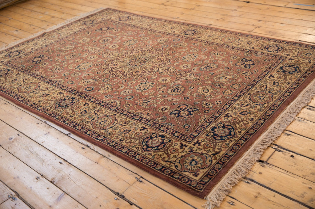 5.5x8 Vintage Romanian Tabriz Design Carpet