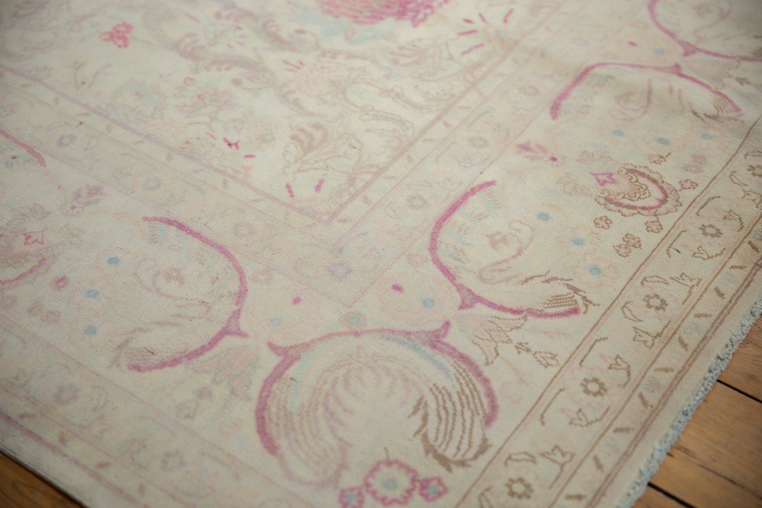 10x14 Vintage Distressed Bulgarian Kerman Design Carpet