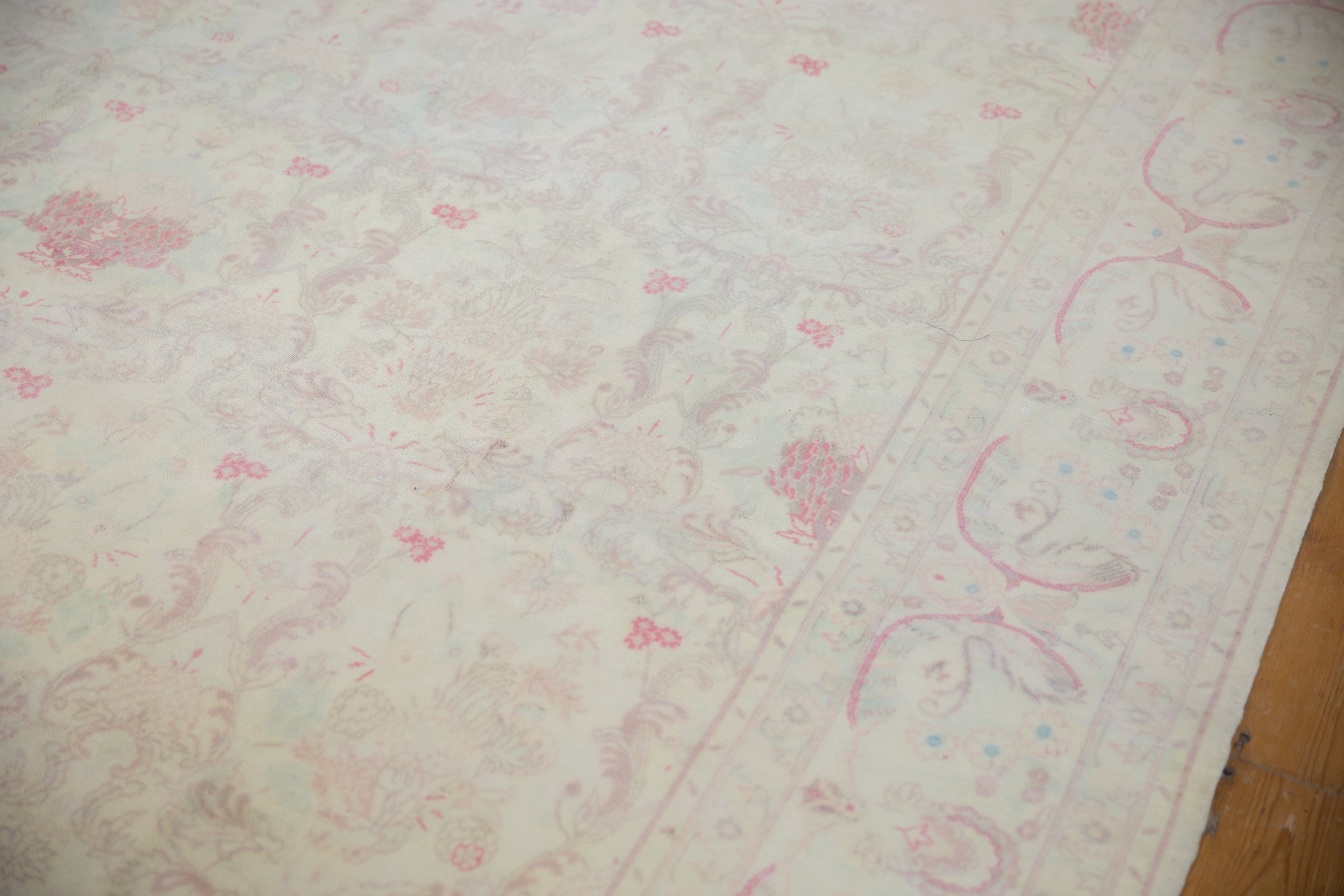10x14 Vintage Distressed Bulgarian Kerman Design Carpet