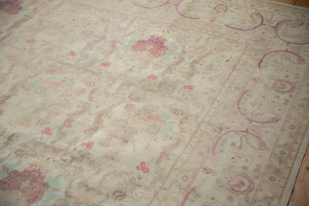 10x14 Vintage Distressed Bulgarian Kerman Design Carpet