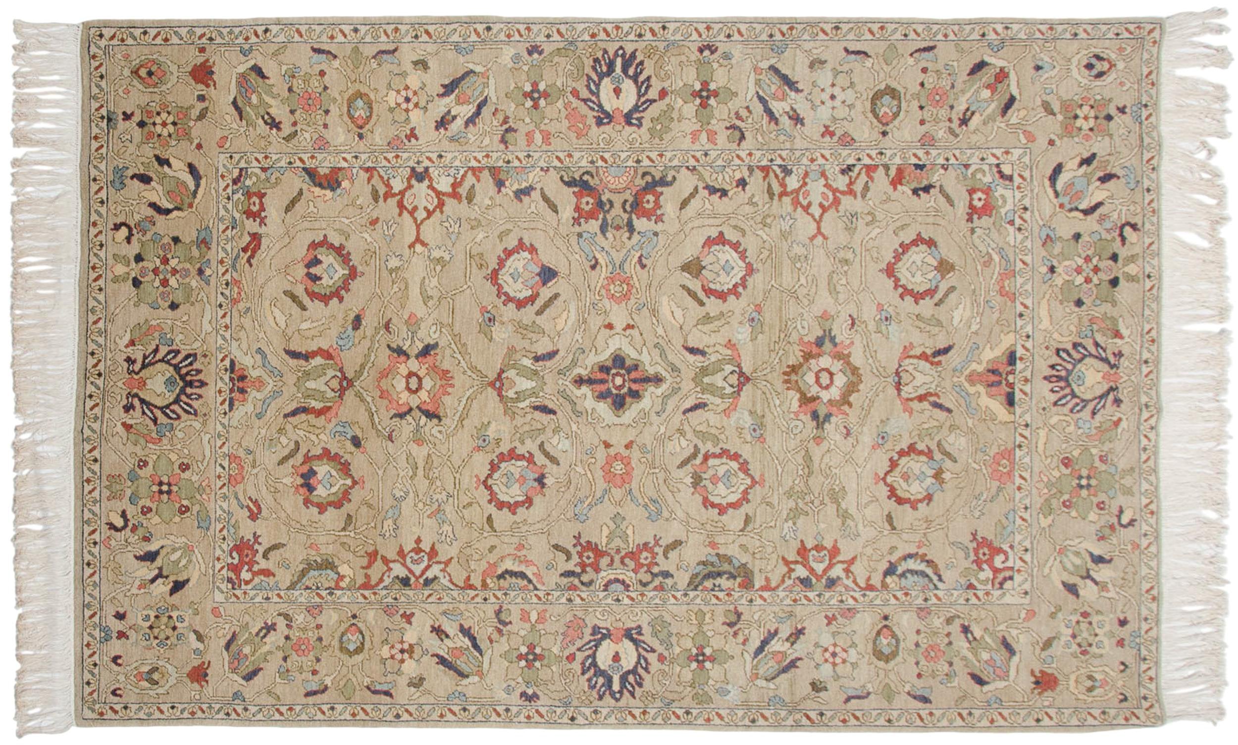 6x9 Vintage Armenian Sultanabad Design Carpet