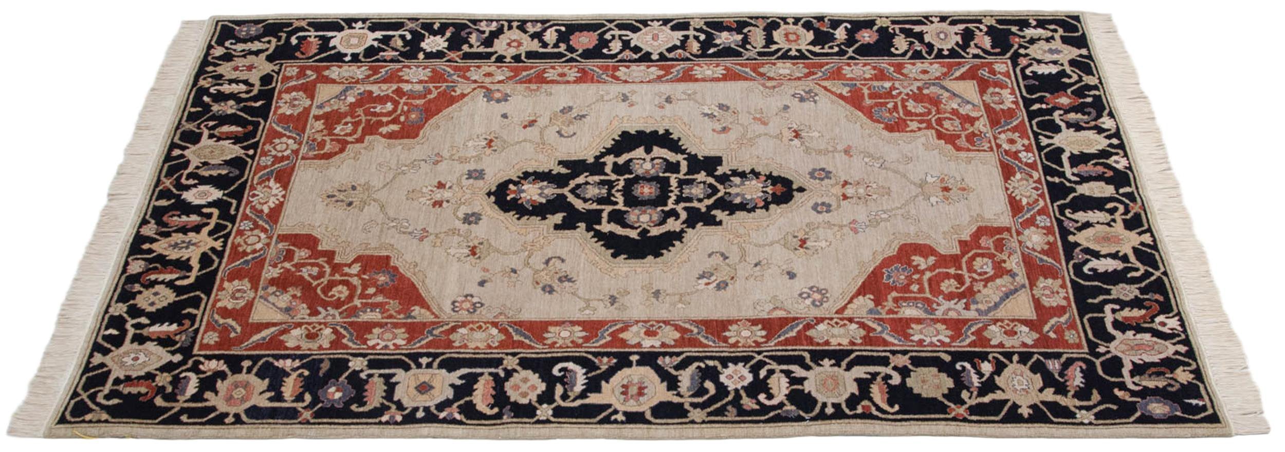 6x9 Vintage Armenian Serapi Design Carpet