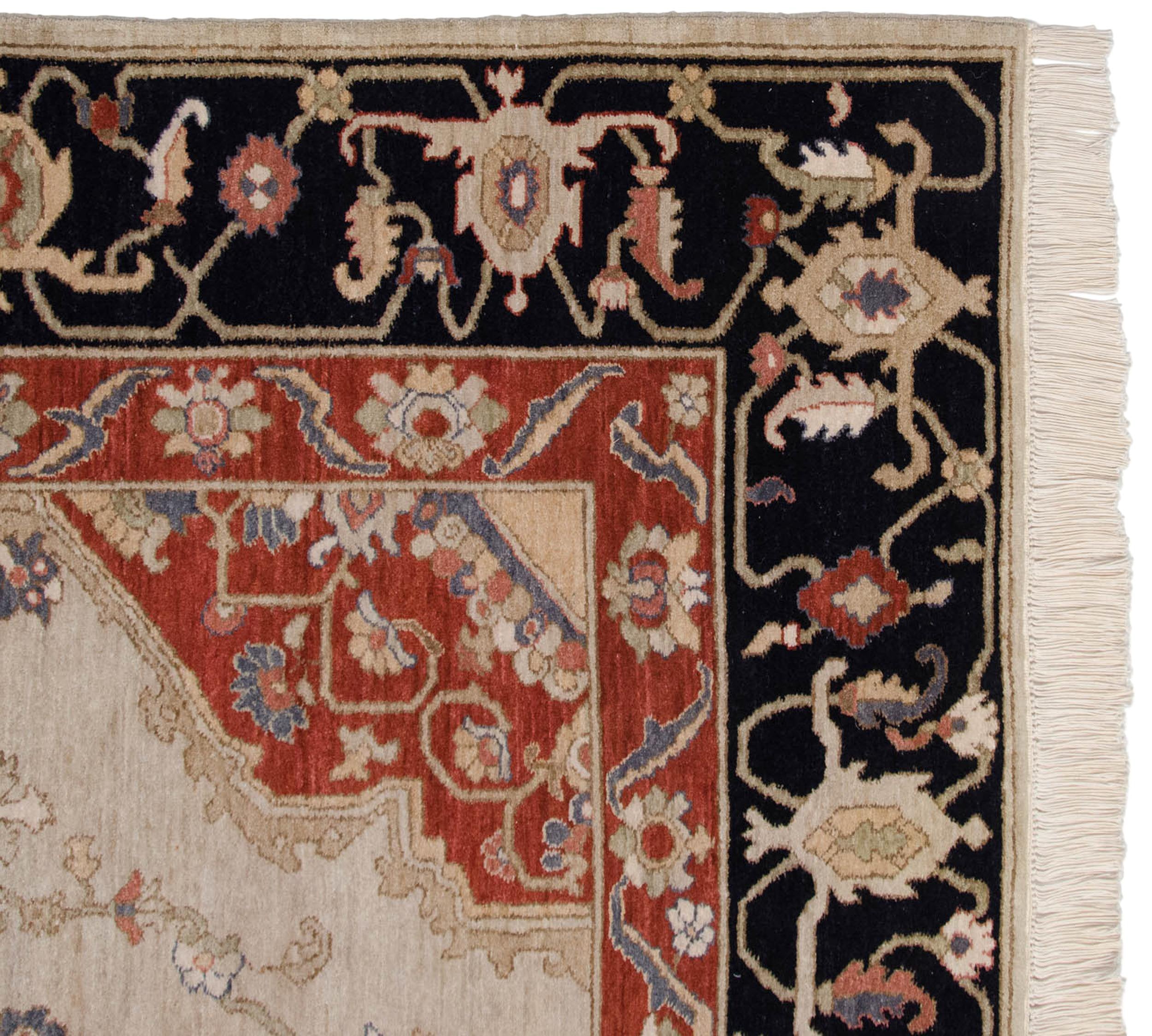 6x9 Vintage Armenian Serapi Design Carpet