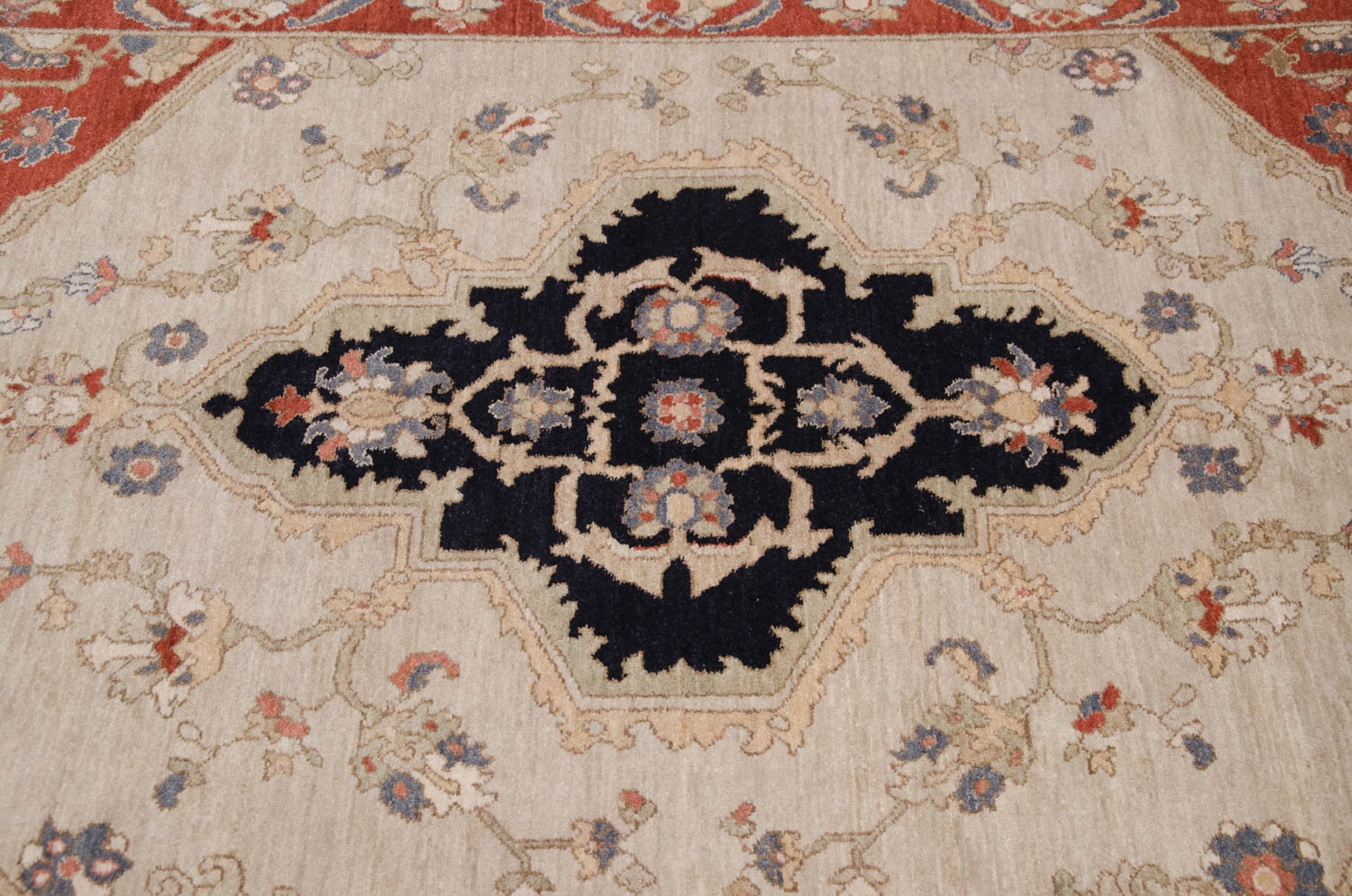 6x9 Vintage Armenian Serapi Design Carpet