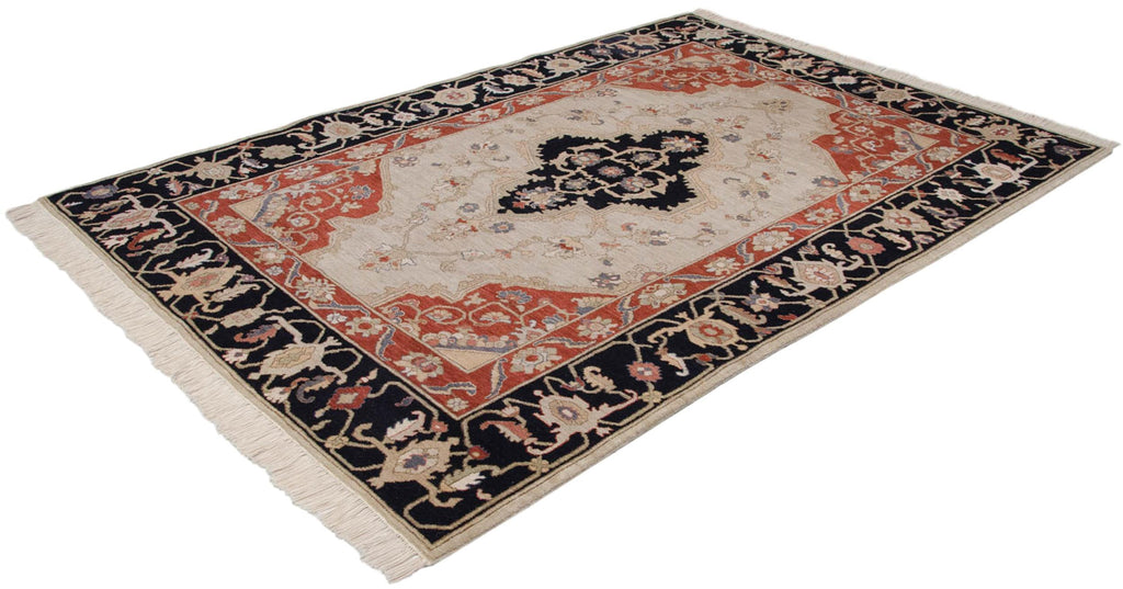 6x9 Vintage Armenian Serapi Design Carpet