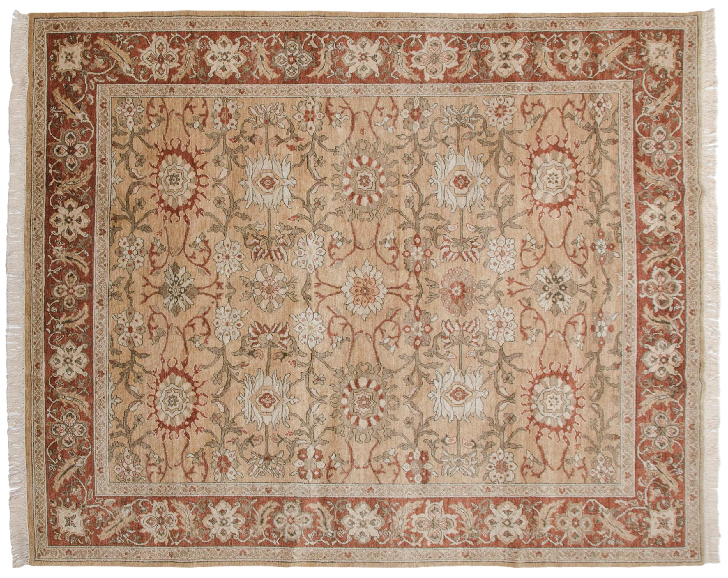 8x10 Vintage Armenian Sultanabad Design Carpet