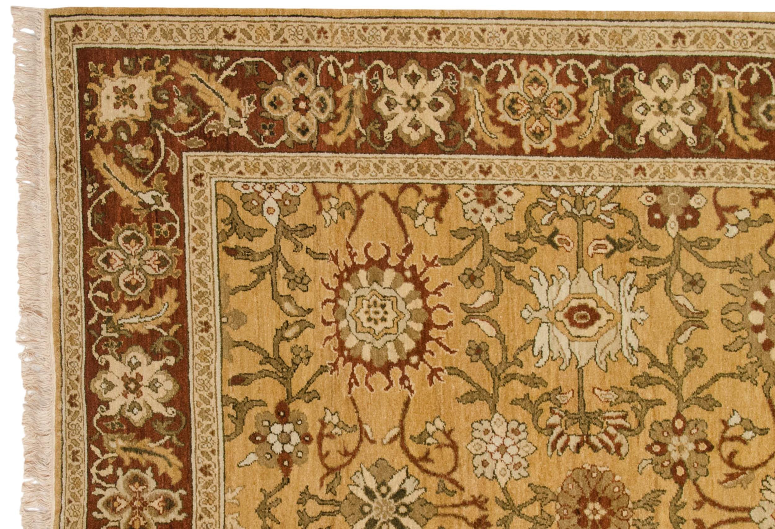 6x9 Vintage Armenian Sultanabad Design Carpet