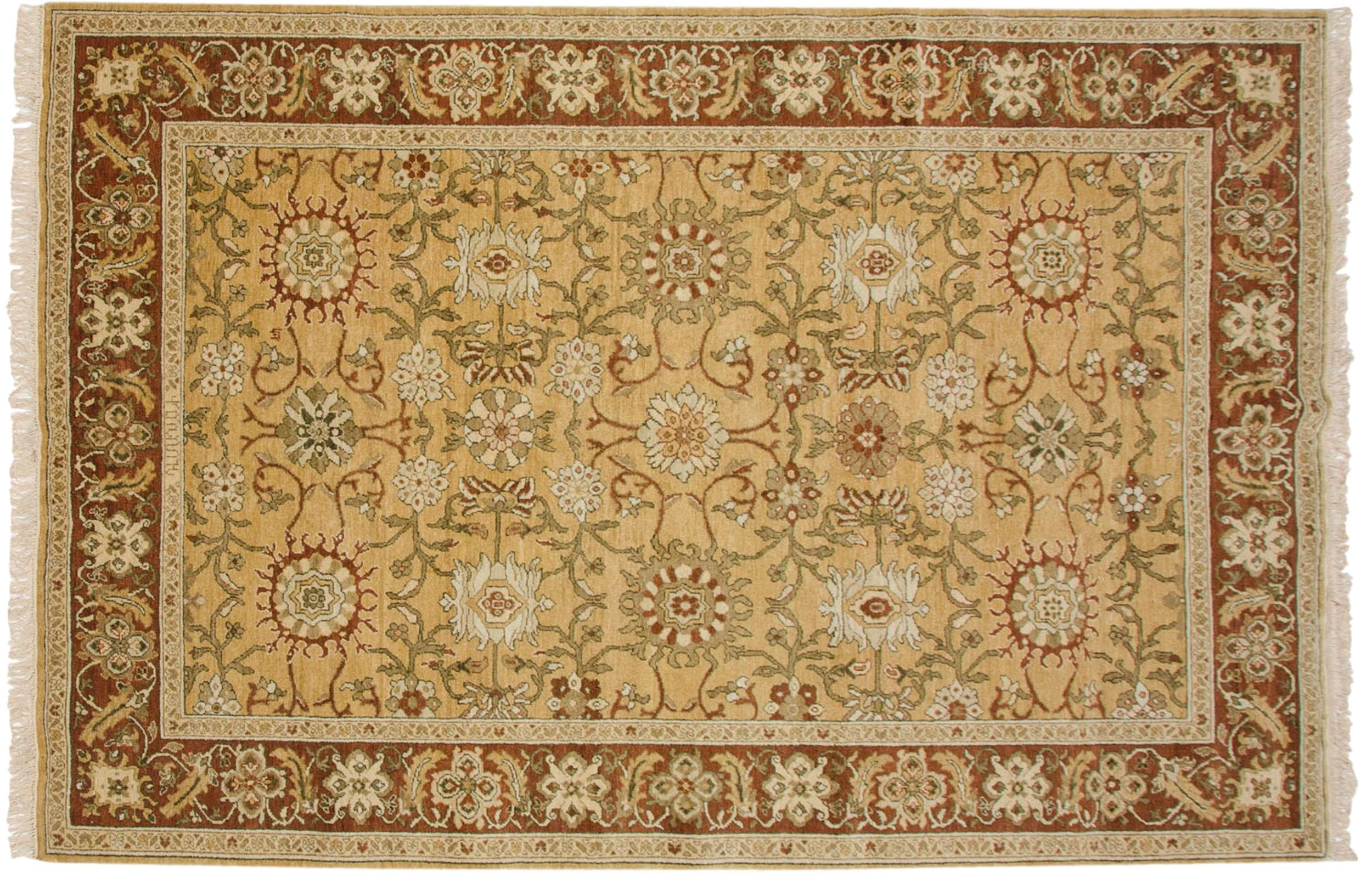 6x9 Vintage Armenian Sultanabad Design Carpet