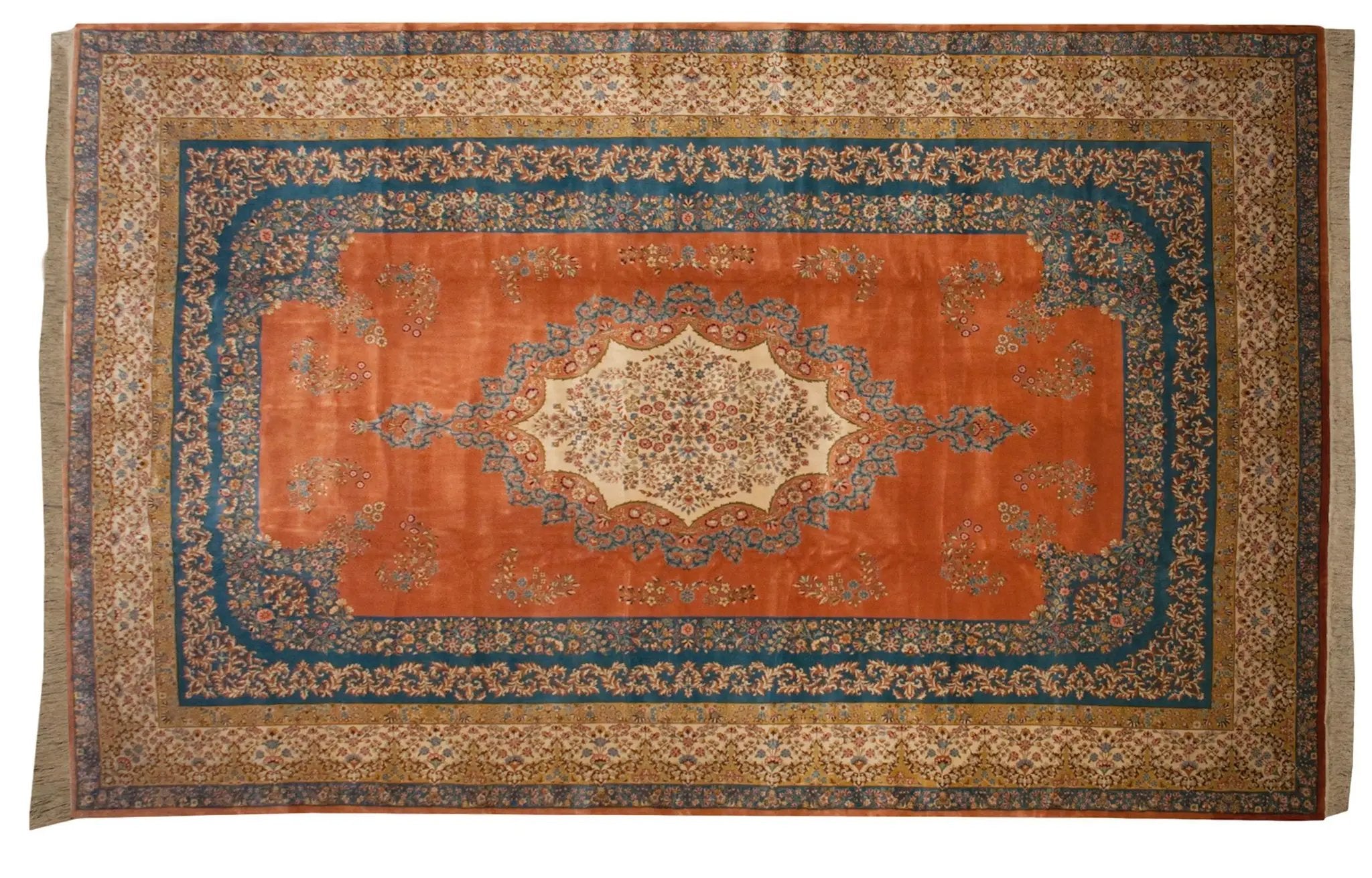 12x18.5 Vintage Bulgarian Kerman Design Carpet