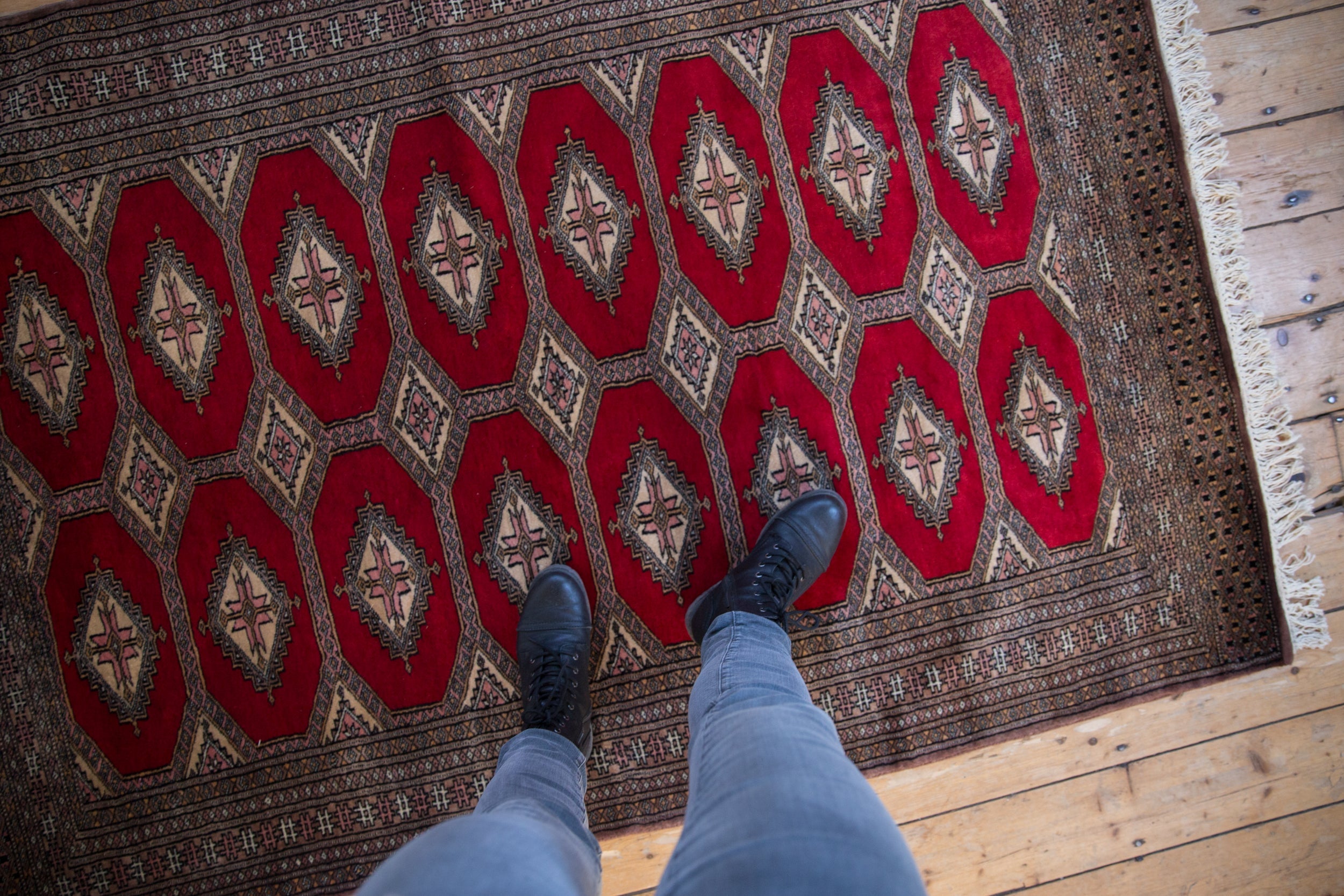 4x6 Vintage Fine Pakistani Turkmen Design Rug