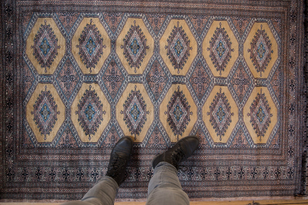 4x6 Vintage Fine Pakistani Turkmen Design Rug