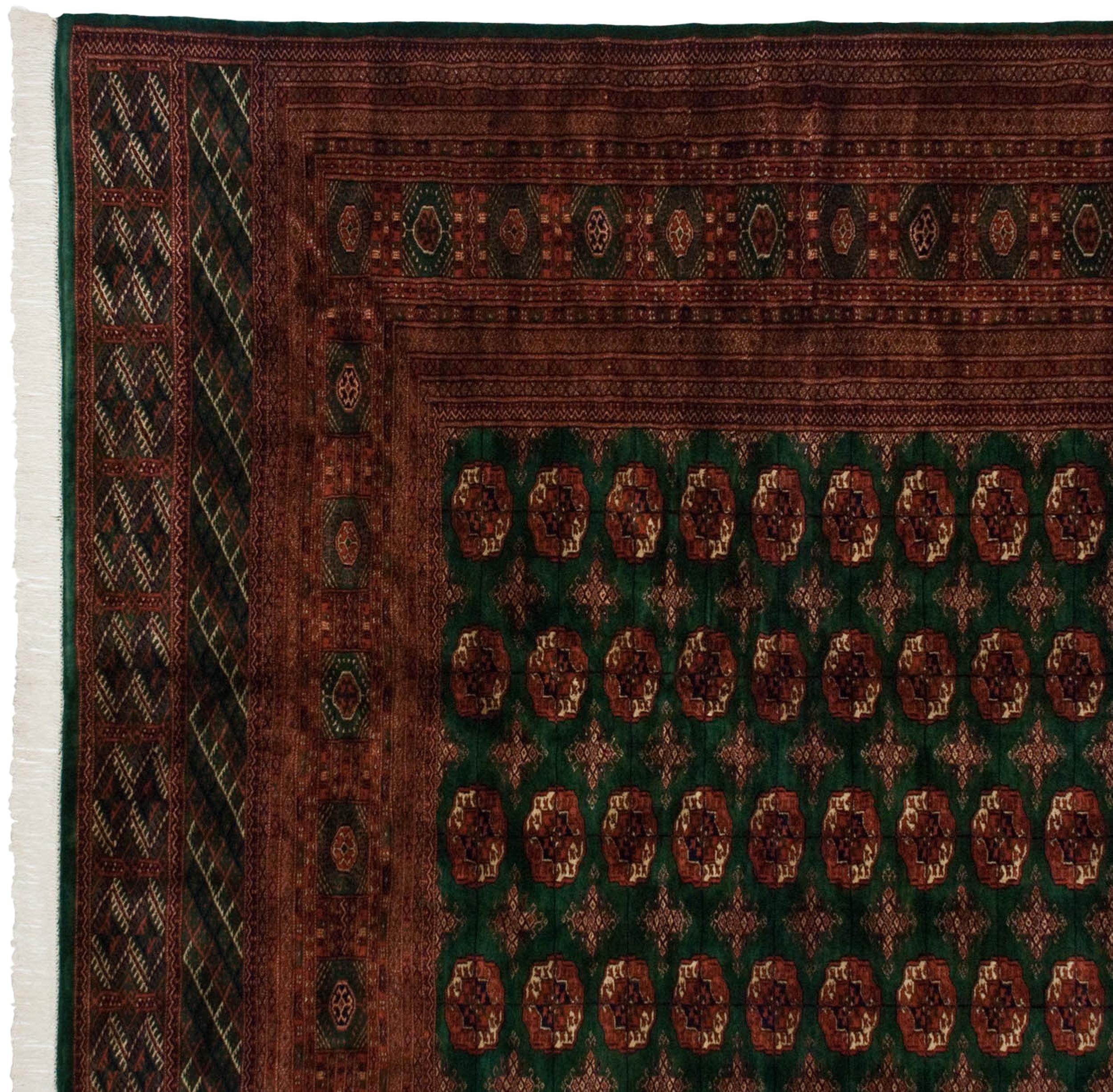 12x12.5 Vintage Fine Bokhara Square Carpet