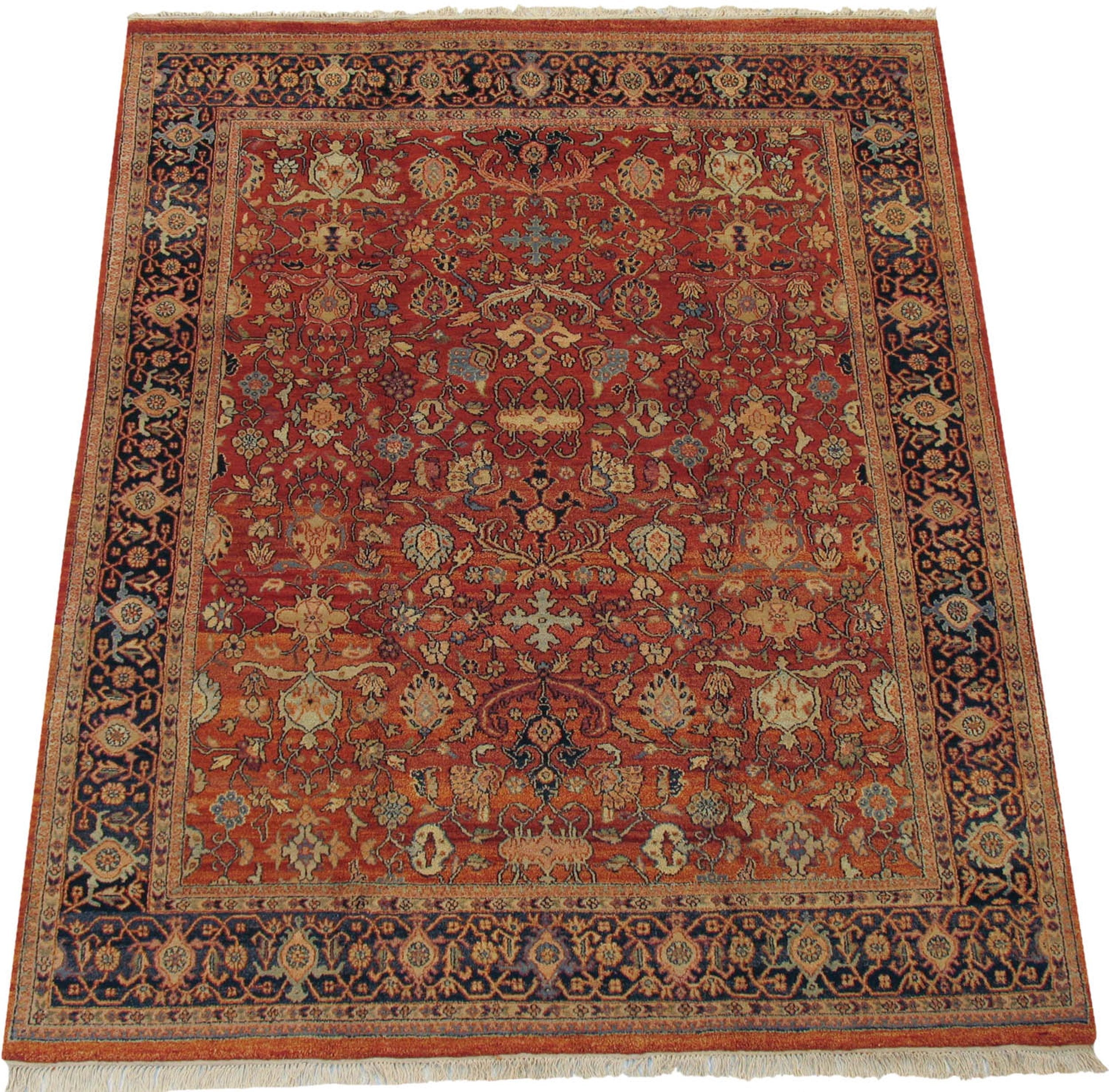 8x10 Vintage Indian Mahal Design Carpet