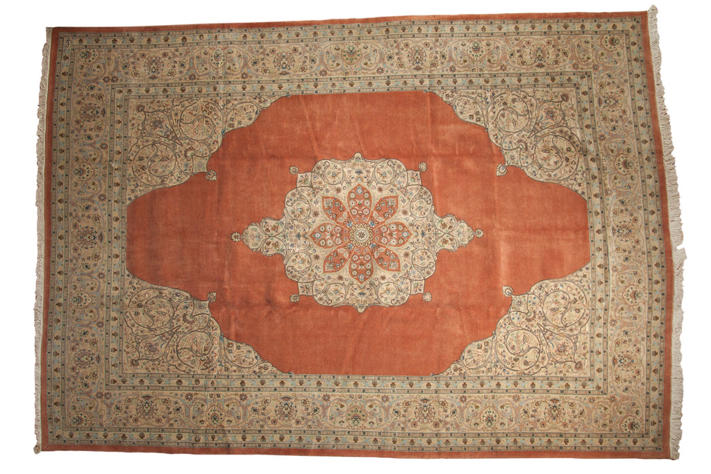 10x14.5 Vintage Tabriz Carpet