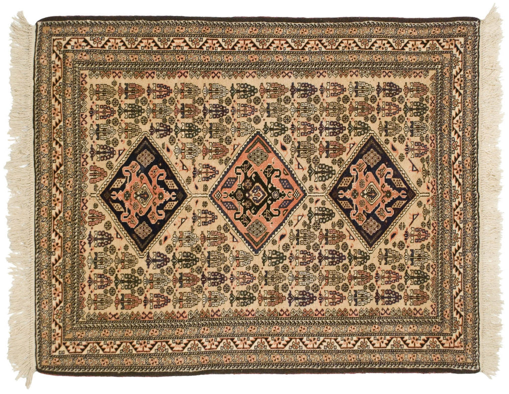 4.5x5.5 Vintage Ardebil Square Rug
