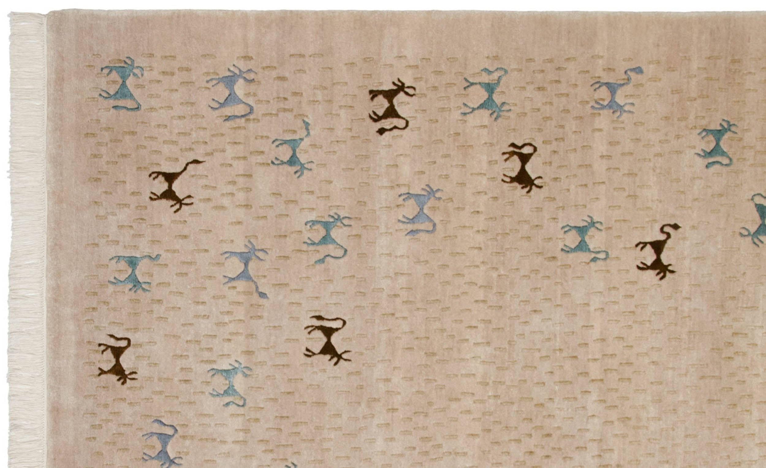 6x9 New Indian Folk Art Design Carpet