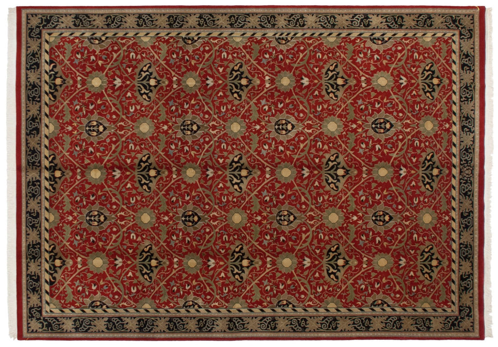 10x14 Vintage Indian William Morris Design Carpet