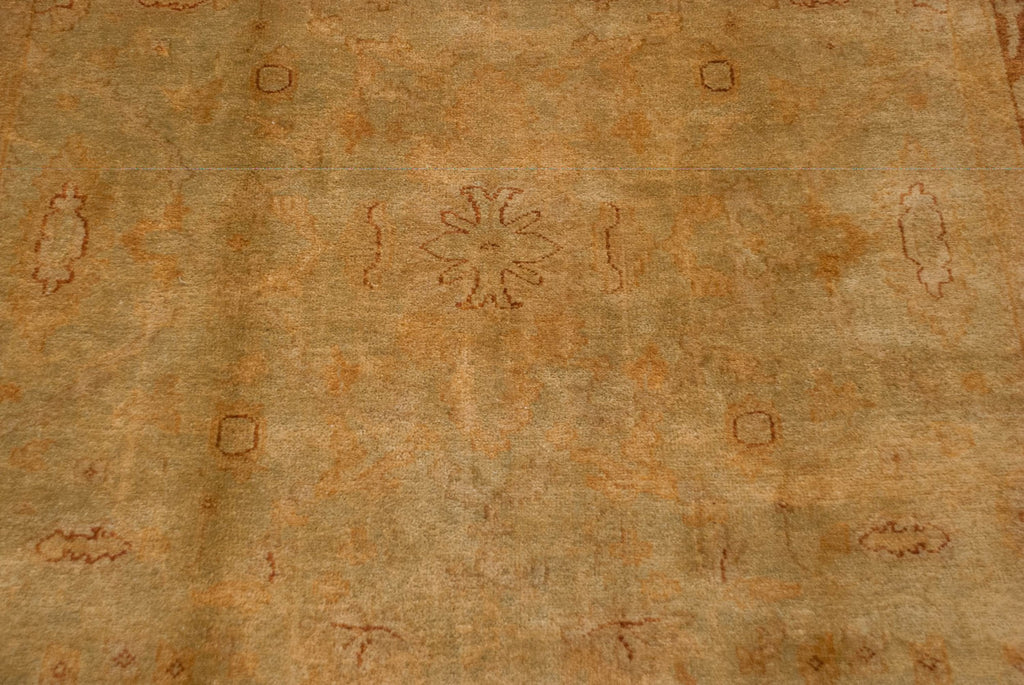 6x9 New Gold Wash Indian Oushak Design Carpet