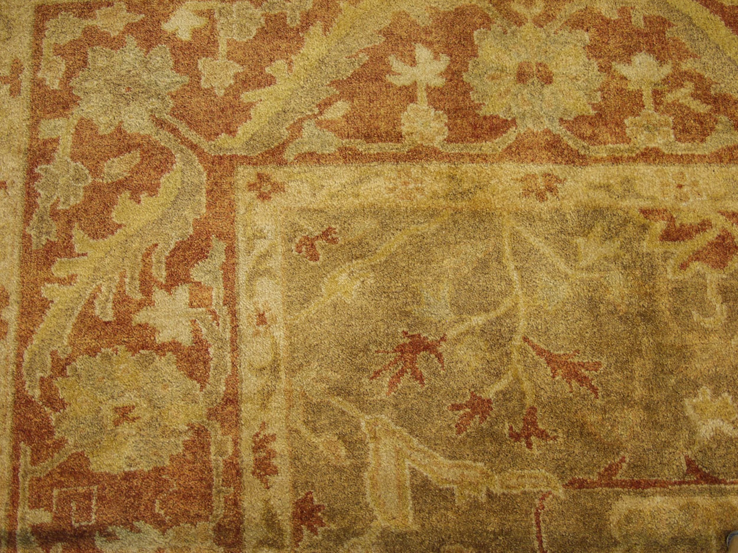 8x10 New Gold Wash Indian Oushak Design Carpet