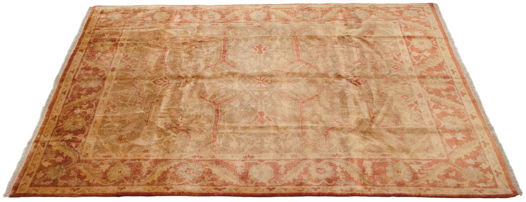 8x10 New Gold Wash Indian Oushak Design Carpet