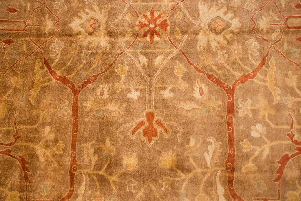 8.5x11.5 New Gold Wash Indian Oushak Design Carpet