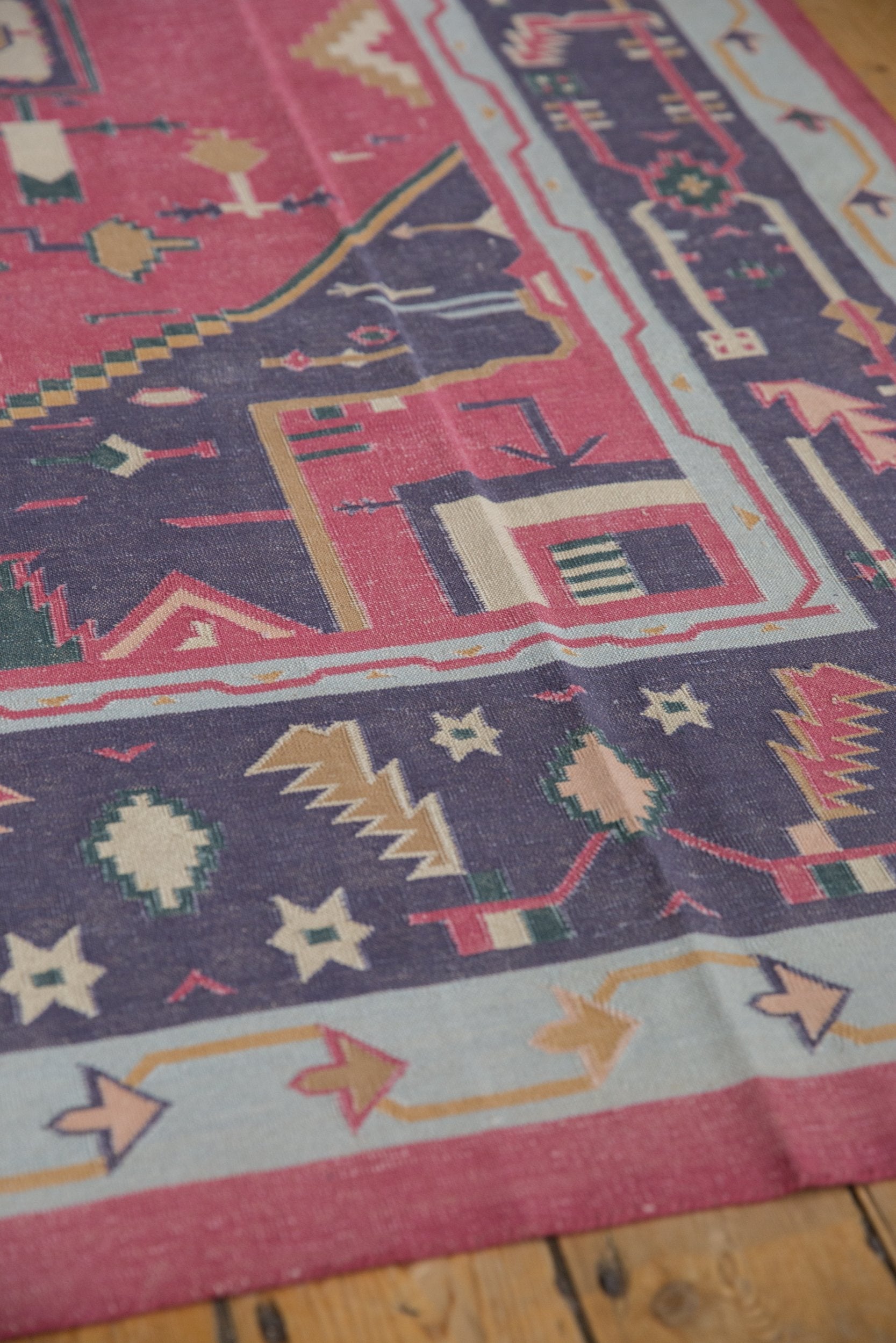 6x9 Vintage Stone Wash Dhurrie Carpet