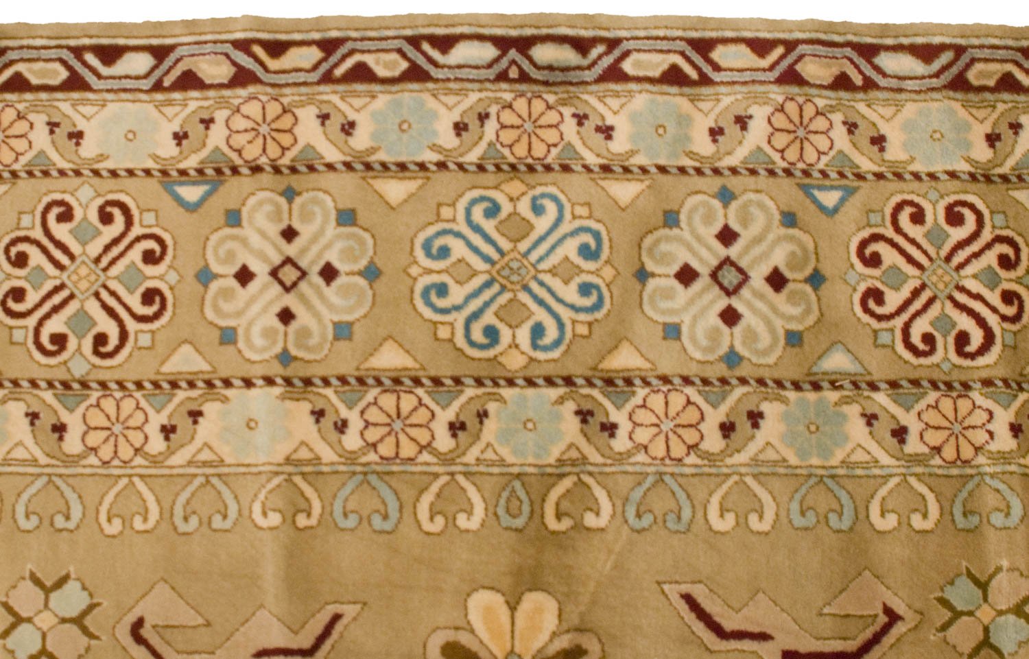 9x12 Vintage Distressed Bulgarian Caucasian Design Carpet