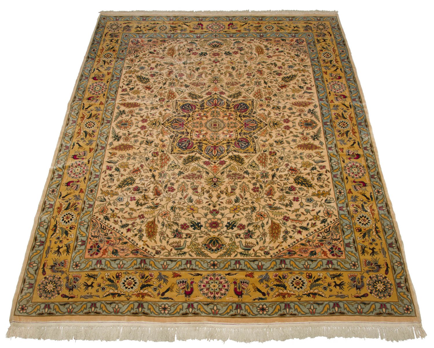 10x13.5 Vintage Fine Bulgarian Isfahan Design Carpet