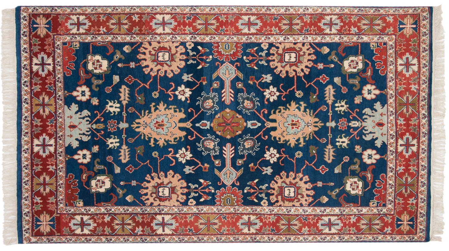 4.5x7 Vintage Indian Bijar Design Rug