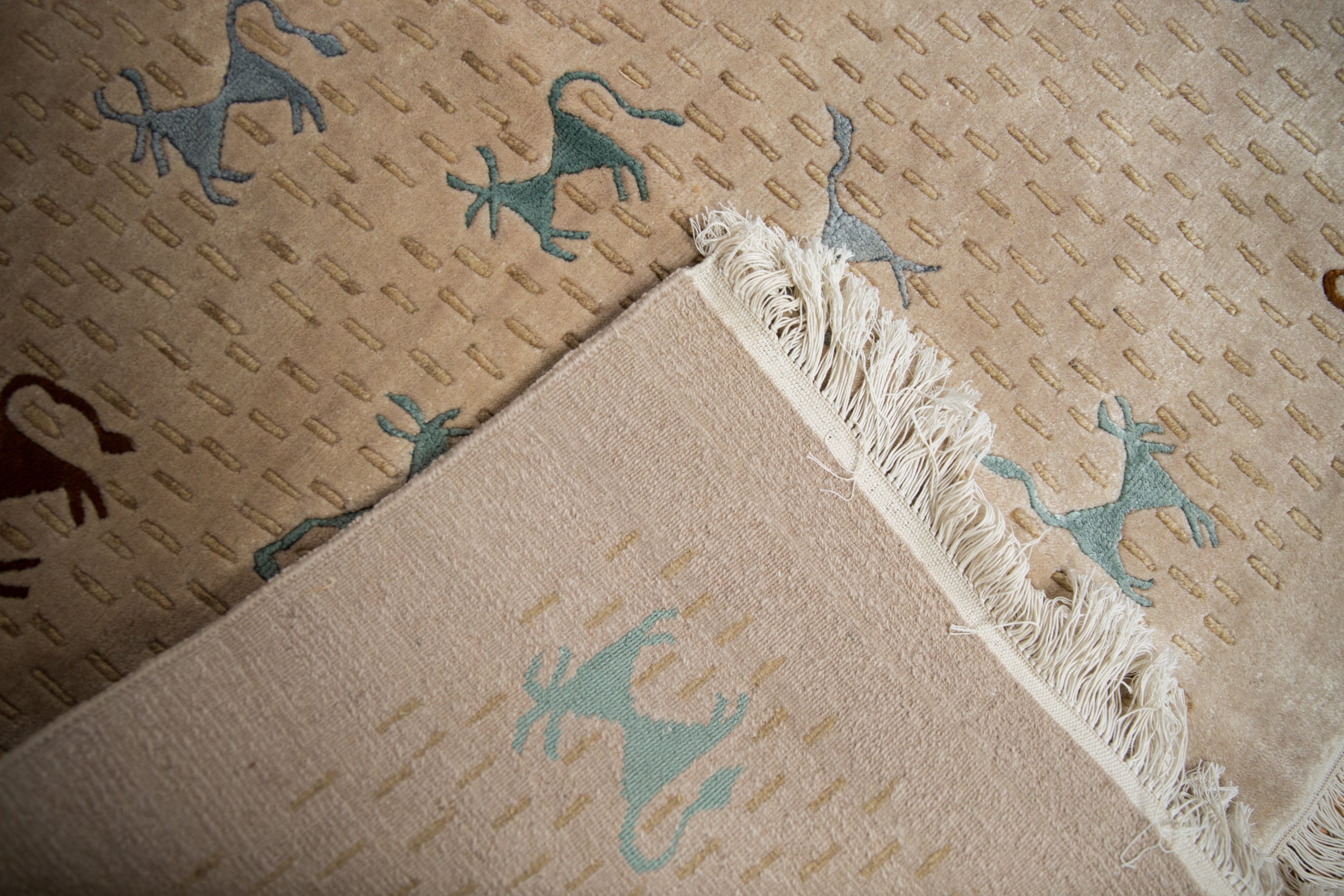 8x10 New Indian Folk Art Design Carpet