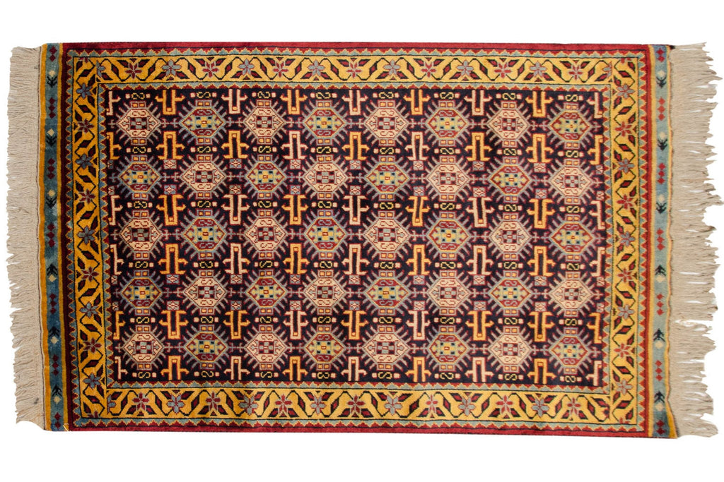 3x5 Vintage Indian Caucasian Design Rug