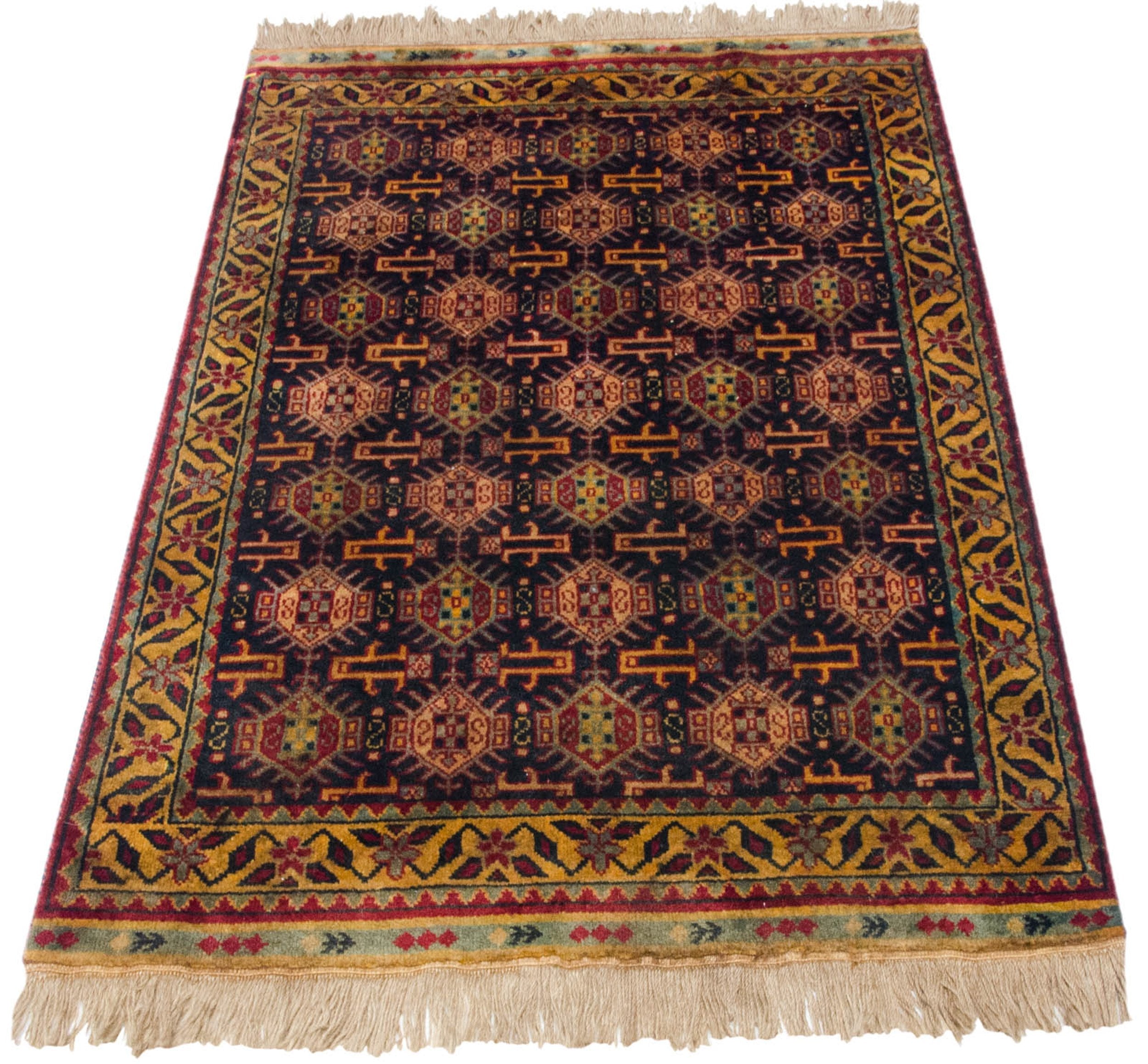 3x5 Vintage Indian Caucasian Design Rug