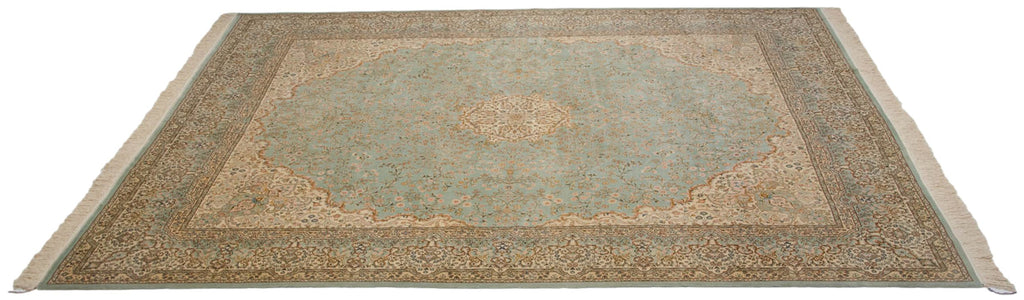 12x14 Vintage Fine Bulgarian Kerman Design Square Carpet
