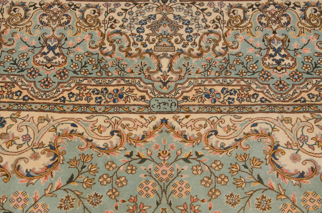 12x14 Vintage Fine Bulgarian Kerman Design Square Carpet