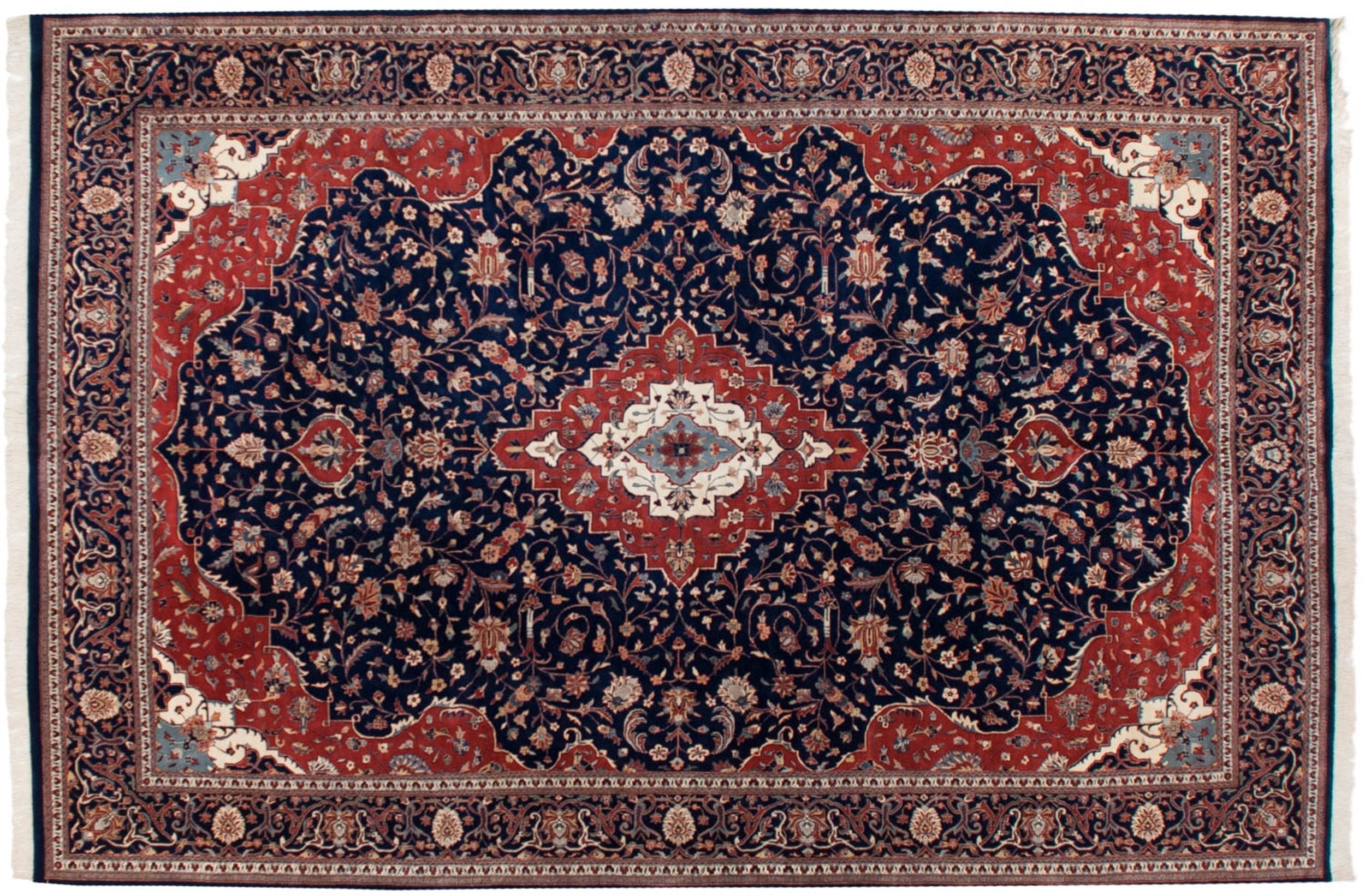 12x18 Vintage Indian Kashan Design Carpet